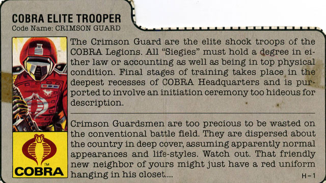 GI Joe Crimson Guard Figure