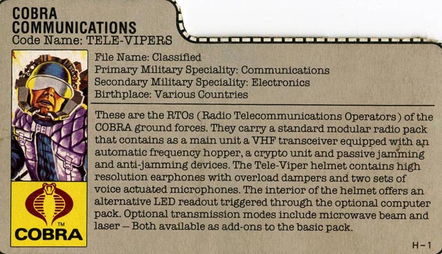 GI Joe Tele-Viper Figure