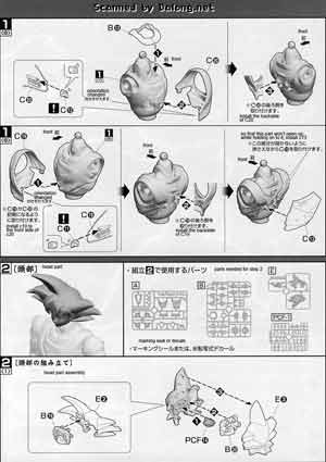 1/8 MG Figurerise Son Gokou Color Guide & Manual