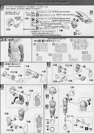 1/8 MG Figurerise Son Gokou Color Guide & Manual