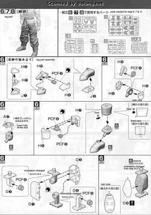 1/8 MG Figurerise Son Gokou Color Guide & Manual