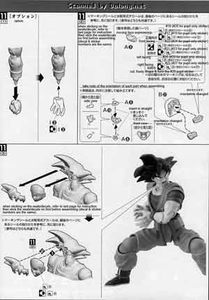 1/8 MG Figurerise Son Gokou Color Guide & Manual