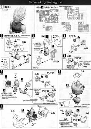 MG Figurerise Super Saiyan Son Gokou English Translation Color Guide & Manual