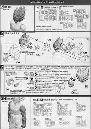 MG Figurerise Super Saiyan Son Gokou English Translation Color Guide & Manual