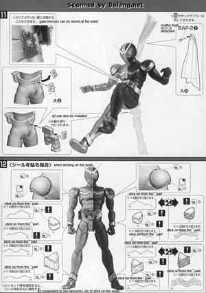 1/8 MG Figurerise Kamen Rider W Cyclone Joker English Translation Color Guide & Manual