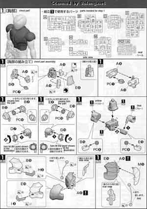 1/8 MG Figurerise Kamen Rider W Luna Trigger English Translation Color Guide & Manual