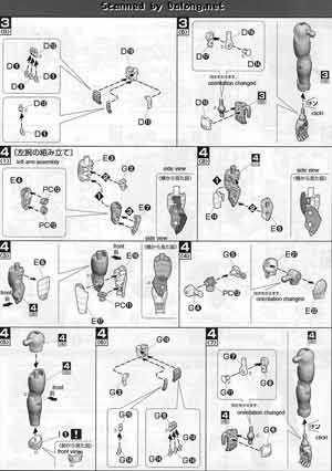 1/8 MG Figurerise Kamen Rider W Luna Trigger English Translation Color Guide & Manual