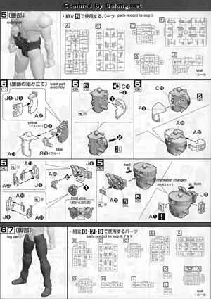 1/8 MG Figurerise Kamen Rider W Luna Trigger English Translation Color Guide & Manual