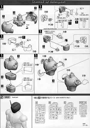 1/8 MG Figurerise Kamen Rider W Heat Metal English Translation Color Guide & Manual