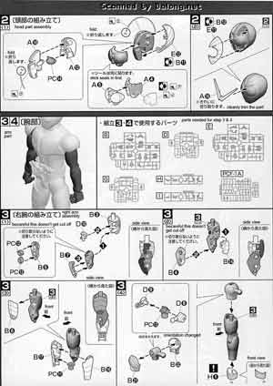 1/8 MG Figurerise Kamen Rider W Heat Metal English Translation Color Guide & Manual