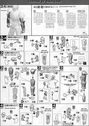1/8 MG Figurerise Kamen Rider Tatoba Combo Color Guide & Manual