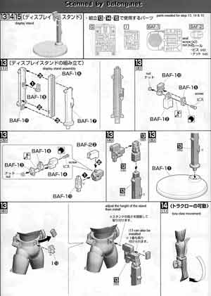 1/8 MG Figurerise Kamen Rider Tatoba Combo Color Guide & Manual