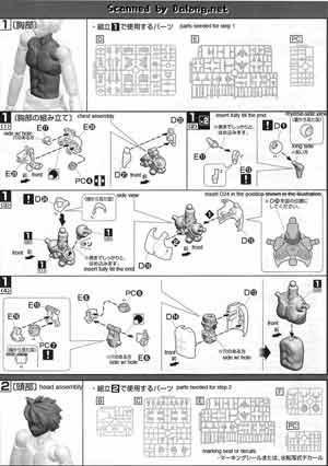 1/8 MG Figurerise Monkey D. Luffy English Translated Color Guide & Manual