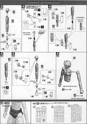 1/8 MG Figurerise Monkey D. Luffy English Translated Color Guide & Manual