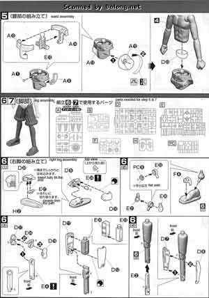 1/8 MG Figurerise Monkey D. Luffy English Translated Color Guide & Manual