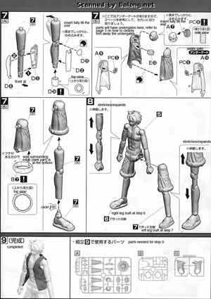 1/8 MG Figurerise Monkey D. Luffy English Translated Color Guide & Manual