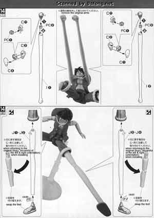 1/8 MG Figurerise Monkey D. Luffy English Translated Color Guide & Manual