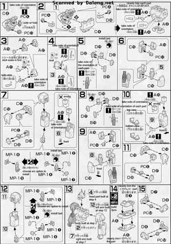 HGUC RGC-83 GM Cannon II Color English Translation Guide & Manual