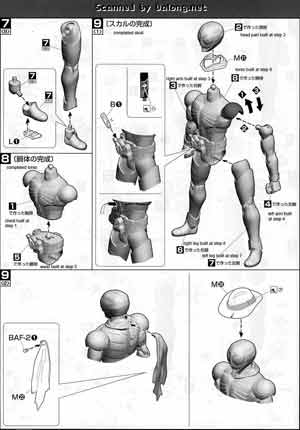 MG Figurerise Kamen Rider Skull English Translation Color Guide & Manual