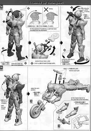 MG Figurerise Kamen Rider Accel English Translation Color Guide & Manual