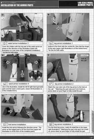 Yamato 1/60 GBP-1S Armor Parts for VF-1 Valkyrie English Translation Manual
