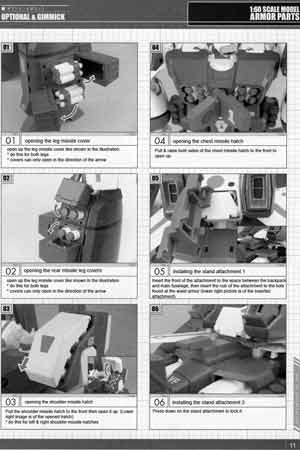 Yamato 1/60 GBP-1S Armor Parts for VF-1 Valkyrie English Translation Manual