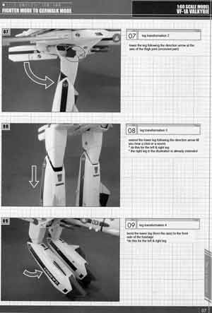 Yamato 1/60 Perfect Transformation VF-1A Valkyrie Maximilian Jenius Version English Translation Manual