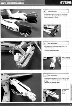 Yamato 1/60 Perfect Transformation VF-1A Valkyrie Maximilian Jenius Version English Translation Manual