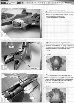 1/60 Yamato Perfect Transformation YF-21 English Translated Transformation Manual