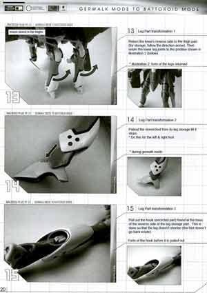 1/60 Yamato Perfect Transformation YF-21 English Translated Transformation Manual