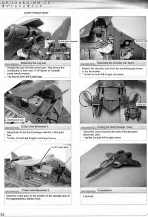1/60 Yamato Perfect Transformation YF-21 English Translated Transformation Manual