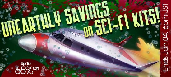 Sale on Sci-Fi Model Kits at HobbyLink Japan
