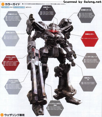 1/72 Crest CR-C90U3 Armored Core English Translation Color Guide