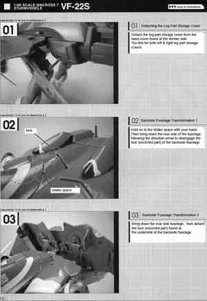 Yamato 1/60 VF-22S Sturmvogel II Max ver English Transformation Manual