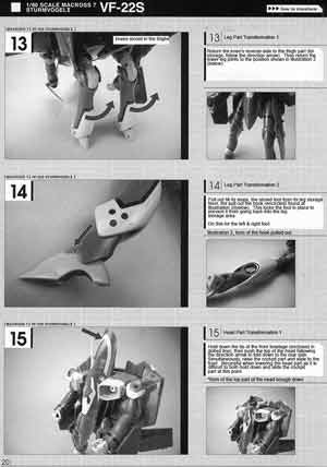 Yamato 1/60 VF-22S Sturmvogel II Max ver English Transformation Manual