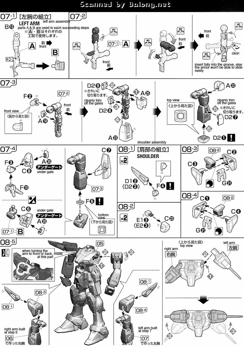 Gundam model kit manuals