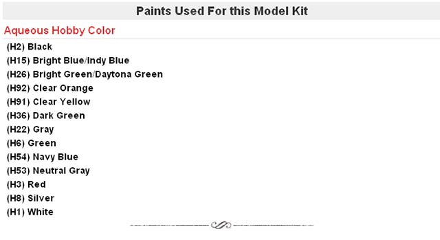 New Feature Added: List of Paints