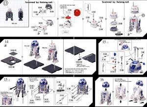 1/12 R2-D2 & R5-D4 Construction Manual & Color Guide