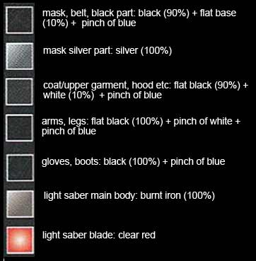 1/12 Kylo Ren Construction Manual & Color Guide
