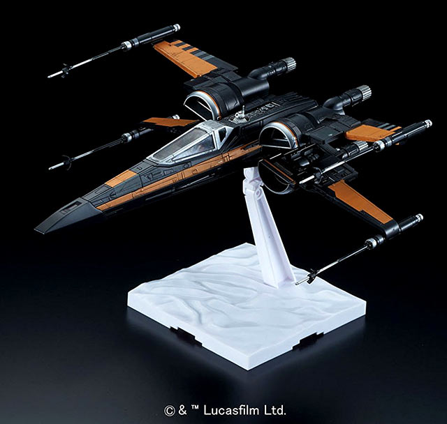 1/72 Poe's X-Wing Fighter (Force Awakens) English Color Guide Bandai