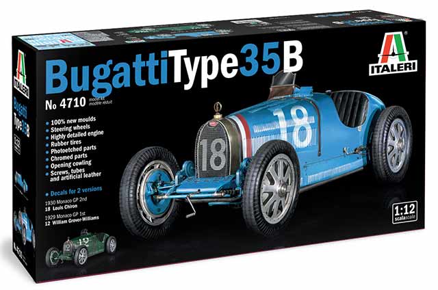 Italeri 1/12 Bugatti Type 35B (4710) Colour Guide & Paint Conversion Chart