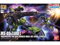 Bandai HG 1/144 Zaku I (The Origin) English Manual  Color Guide (Denim/Slender version)