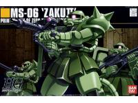Bandai HG 1/144 MS-06 Zaku II (Mass Production) English Color Guide  Paint Conversion Chart