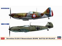 Hasegawa 1/72 Dewoitine D.520  Messerschmitt Bf109E 'BATTLE OF FRANCE' (02332) English Color Guide  Paint Conversion Chart