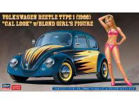 Hasegawa 1/24 VOLKSWAGEN BEETLE TYPE 1 (1966) 'CAL LOOK' w/ BLOND GIRL'S FIGURE (SP445) English Color Guide  Paint Conversion Chart