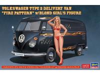 Hasegawa 1/24 VOLKSWAGEN TYPE 2 DELIVERY VAN FIRE PATTERN w/BLOND GIRL'S FIGURE(SP464) English Color Guide  Paint Conversion Chart