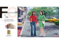 Hasegawa 1/24 70's GIRLS FIGURE FIGURE COLLECTION 06 (FC06) English Color Guide  Paint Conversion Chart