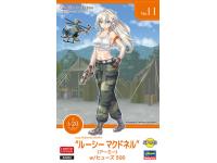 Hasegawa 1/20 Lucy McDonnell (ARMY) w/Hughes 500 Egg Girl's Collection No. 11 (SP423) English Color Guide  Paint Conversion Chart