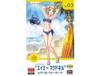 Hasegawa 1/20 Amy McDonnell w/ P-40 WAR HAWK Egg Girls Collection No. 3 (SP382) English Color Guide  Paint Conversion Chart