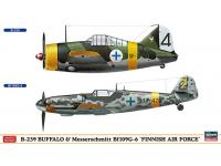 Hasegawa 1/72 B-239 BUFFALO  Messerschmitt Bf109G-6 'FINNISH AIR FORCE' (02279) English Color Guide  Paint Conversion Chart